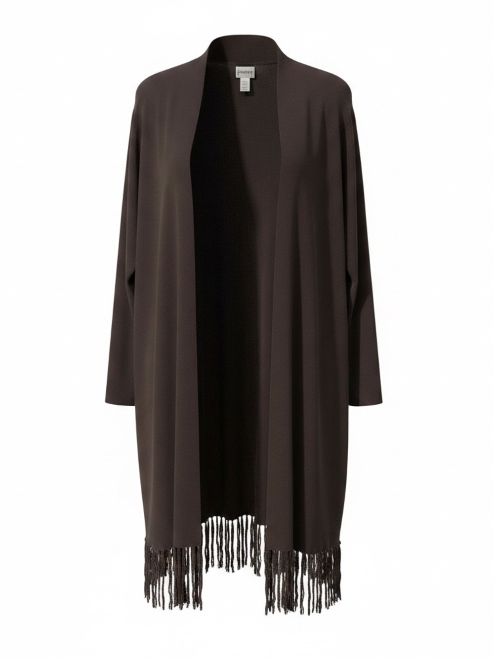 Chico’s long open front cardigan dark brown - Picture 1 of 4